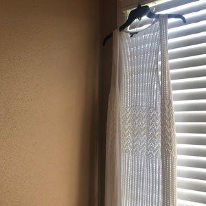 White netted formal cover up!